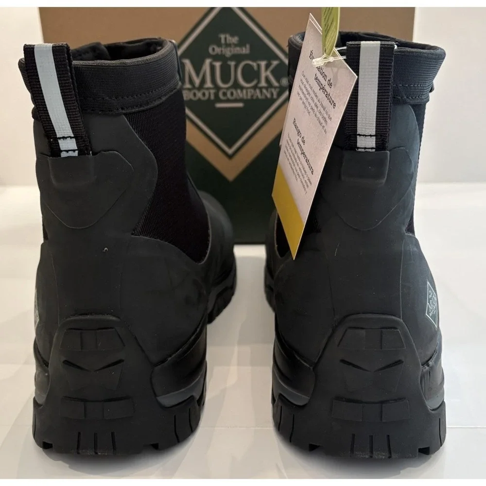 Muck Boot Company Men's Apex Mid zip Ankle Boot AXMZ-000 Black/Gray Size 13